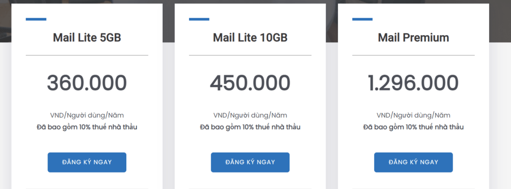 Chi phí Zoho Mail Lite